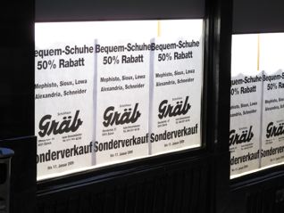 Schuhhaus Gräb Plakate Sonderverkauf