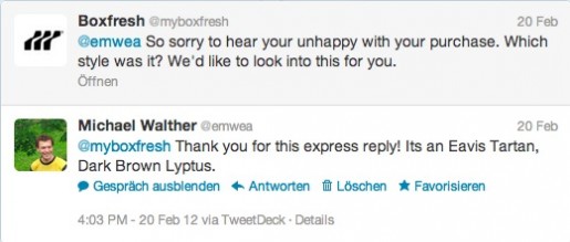 Dialog Boxfresh auf Twitter