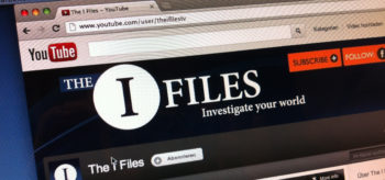 Logo von the I files schwarz weiss