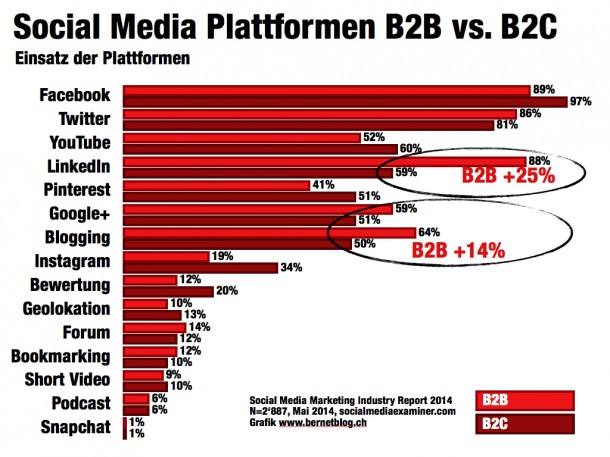 Social Media Marketing Report Plattformen B2B B2C uebersicht